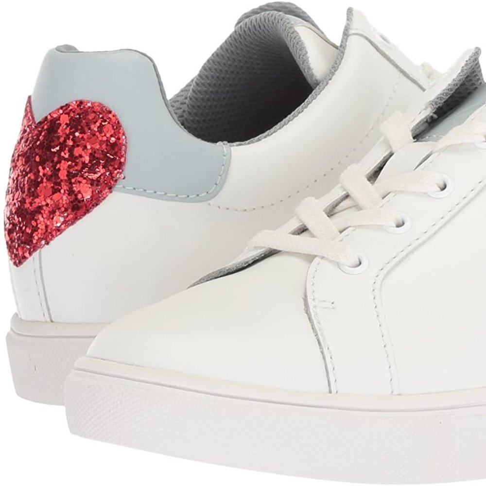 The Fix TAILOR White Leather w Red Heart Sneakers